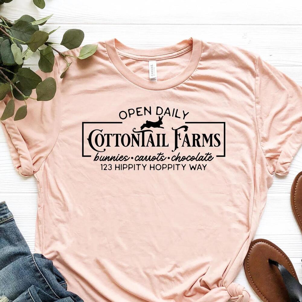 Cottontail Farms, Easter Shirt, Bunny Shirt, Bunny Lover Gift,Matching Easter